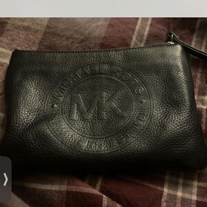 Michael Kors Black Embossed Toiletry Bag